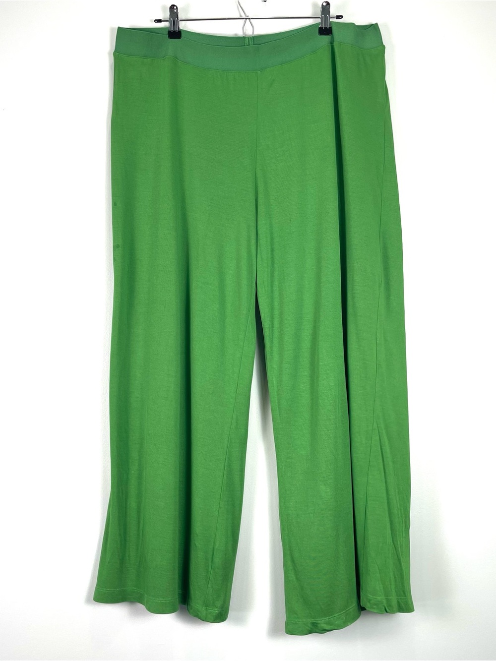 GUNDRUN SJODEN Green Modal Wide-Leg Palazzo Pants Pull-On Elastic Waist Size XXL